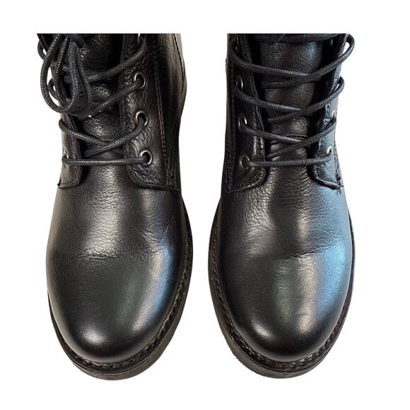 Frye Veronica Combat Boot Women's 8.5 M (B) Black Leather Lace Up 3476276 - Picture 7 of 12
